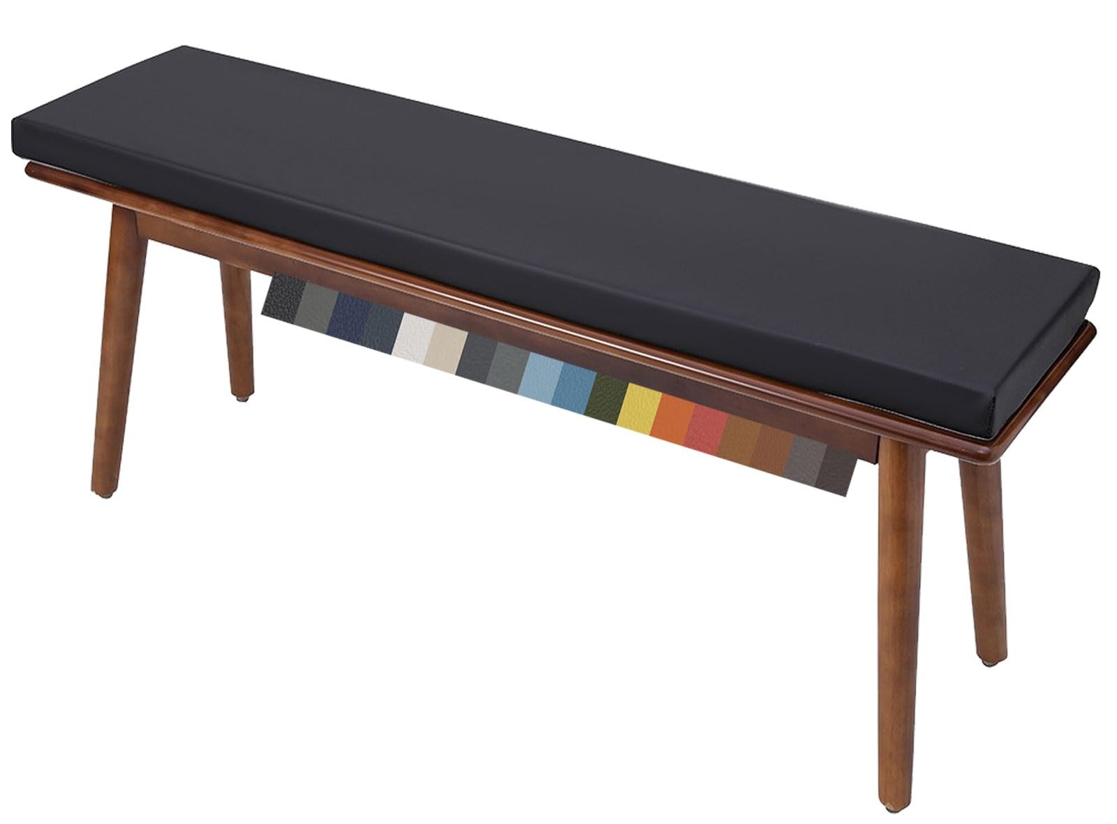 Coussin pour balançoire et terrasse étanche noir 190x50 cm idéal pour salon de jardin