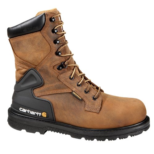 Carhartt Men's Heritage 8" Waterproof Steel Toe Work Boot CMW8200, Brown, 11.5W - image 1