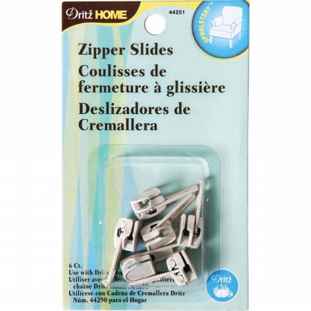 Dritz Home Zipper Slides, 6 Count, Cream