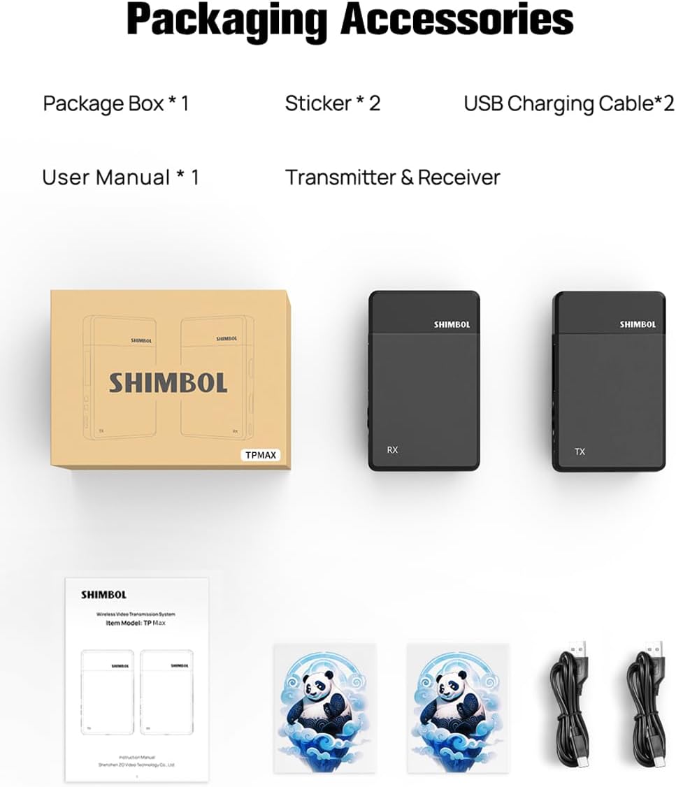 Shimbol TP Max packaging and accessories