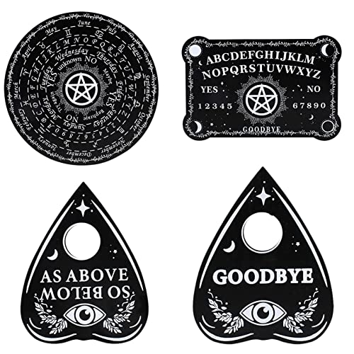 Clearful Planche à Pendule Wood Spirit Board | Divination Metaphysical Message Carven Ensemble de Planche à Pendule | Tableau d'affichage métaphysique Tableau en Bois avec Planchette pour Fournitures Cover