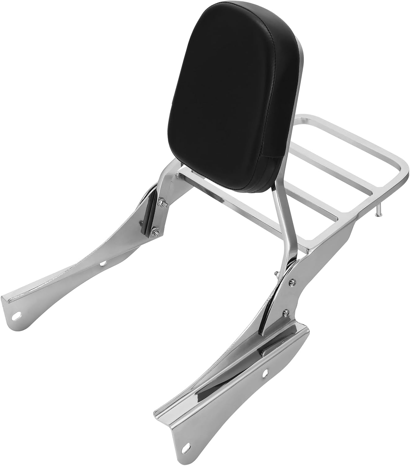 Green-L Motorcycle Backrest Sissy Bar Luggage Rack Set Fit for Honda Shadow Spirit VT750DC 2001-2003 2005-2007