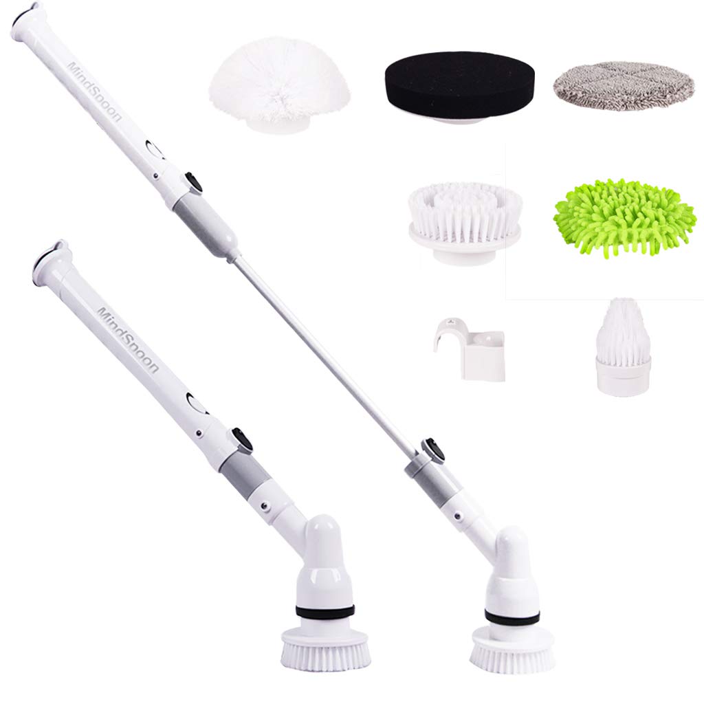 Buy Electric Spin Scrubber, Cordless Grout Shower 360 Power Bathroom Cleaner with 5 Replaceable