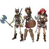 Boss Fight Studio Epic H.A.C.K.S. Red Sonja Deluxe Action Figure with Gladiator & Barbarian Skeletons – Set of 3 Highly Articulated Collectible Figurines – Interchangeable Parts & Accessories – 1:12