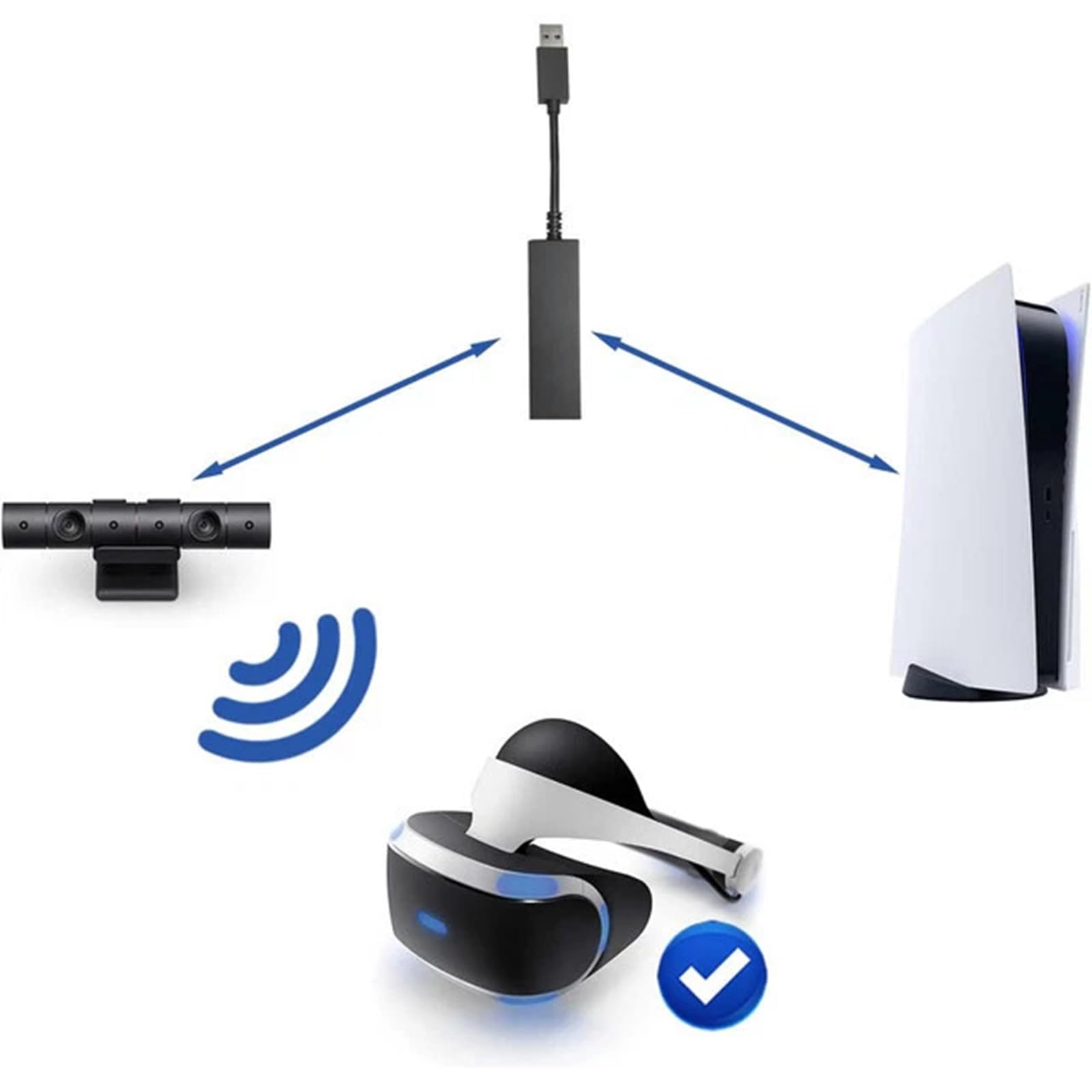PS5 VR Adapter USB3.0 Mini Kamera Anschluss für PS VR auf PS5 Konsole Kabel Adapter PlayStation 5 Zubehör