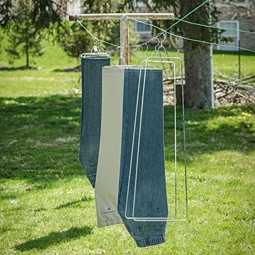 Lehman's Pants Hangers, Hang to Dry Stretchers for Perfect Creased Wrinkle-Free Slacks Without Ironing, 2 Pairs3