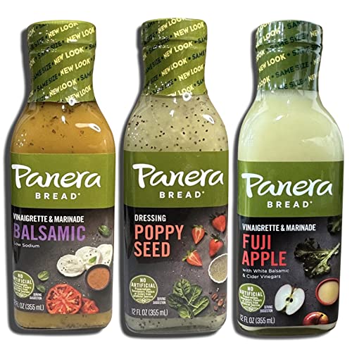 Salad Dressing Variety Pack | Bundled by Tribeca Curations | 12 Oz Bottle | Pack of 3 (Balsamic, Fuji Apple, Poppy Seed)