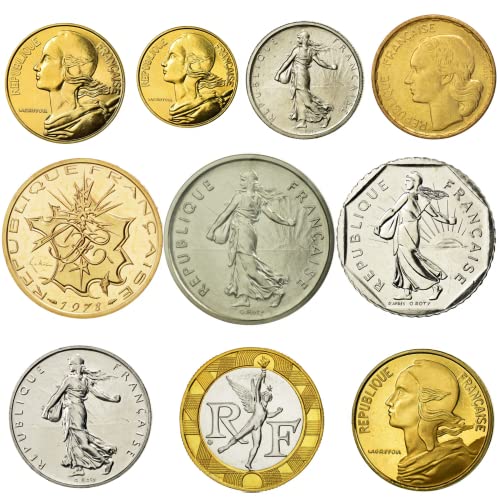 Monedas antiguas mixtas Francia 1944-2002 miniatura 4