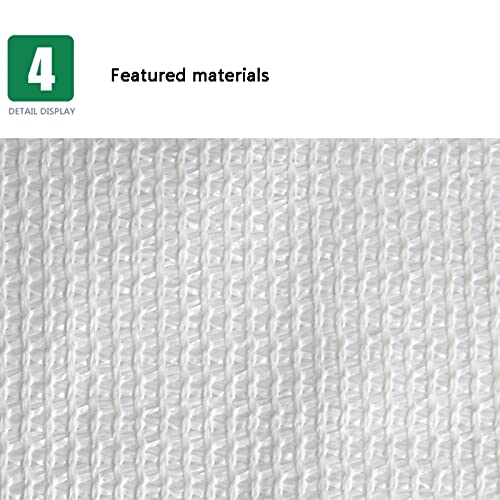 Malla de sombreado 70% blanca de 3x6m, cubierta transpirable para invernadero 6