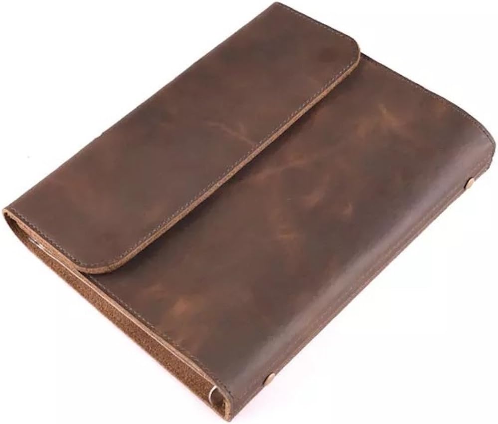 Extra Large Size: 11" X 8.3", Or 28CM X 21CM Thick Genuine Leather Journal, A Handmade Refillable Binder Executive Business Notebook, Padfolio, Portfolio, All Natural Leather
