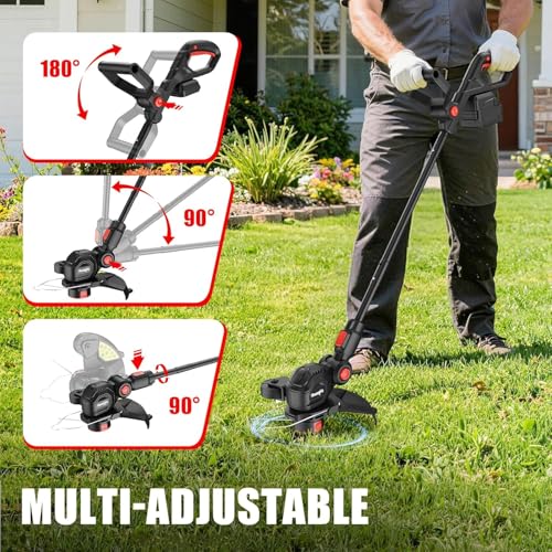 Image of 3-in-1 Cordless Weed Wacker Compatible with Milwaukee M18 18V Battery