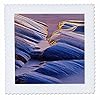 3dRose Canada, Ontario, Neys Provincial Park. Rock in Lake Superior at Sunset 12x12 inch Quilt Square #1