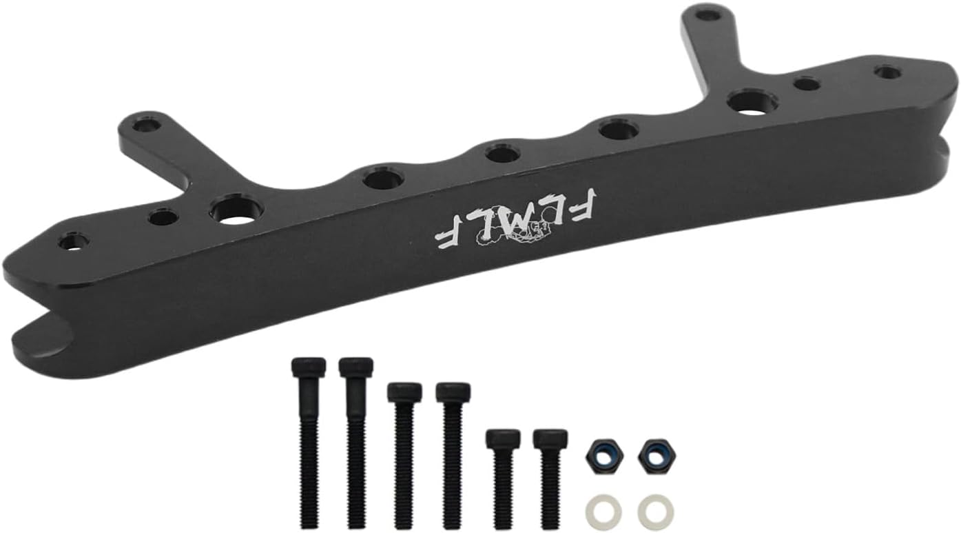 FLMLF CNC Rear Shock Brace Set Black fit 1/5 RC Buggy HPI Baja RV KM 5B 5T 5SC