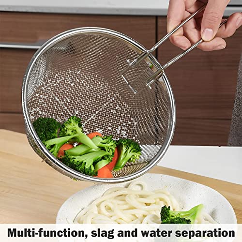 Stainless Steel Deep Fry Basket with Detachable Handle for Frying, Serving Food - Multifunctional Fryer Basket - Round/9 Inch by Boxweer - Used condition - Image 6