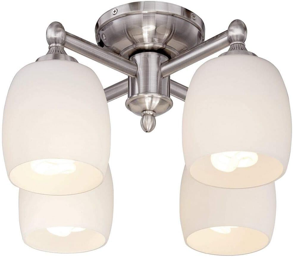 Savoy House FLG-101-187 Braddock 4-Arm Fan-Light Kit in Brushed Pewter