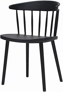 Tokyia Norte de Europa Sillas Silla Silla for cenar Silla de Estilo nórdico Minimalista Inicio de Restaurante Silla Taburete de plástico de Cocina Ocio (Color: Negro, Tamaño: 45x40x90cm)