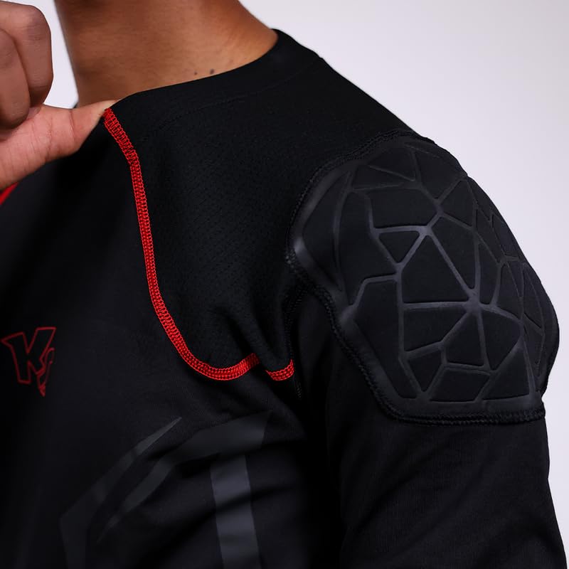 KEEPERsport Torwart Thermo Unterziehtshirt Langarm – integrierte Ellbogen Polsterung, atmungsaktiv, ideal für Torhüter, Größen: 128-XXL