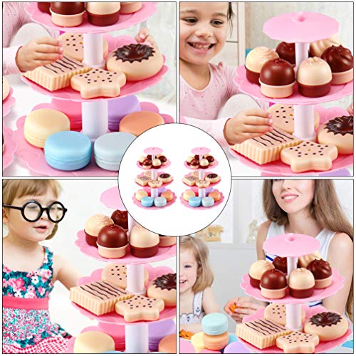 image for Toddmomy 2 Sets Pretend Play Tea Time Toy Food Play Cake Toys Food Des