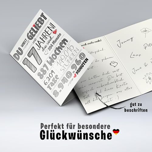 Lovely Cards - Süße Karte zum 17. Geburtstag - Geburtstagskarte 17 Jahre - Geschenkideen 17 jährige - Geburtstagskarte A6 (17 Jahre)