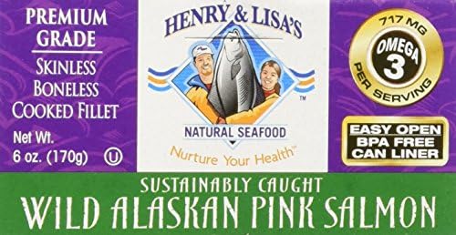 Henry & Lisa's Wilk Alaskan Pink Salmon, 6 oz (Pack of 12)