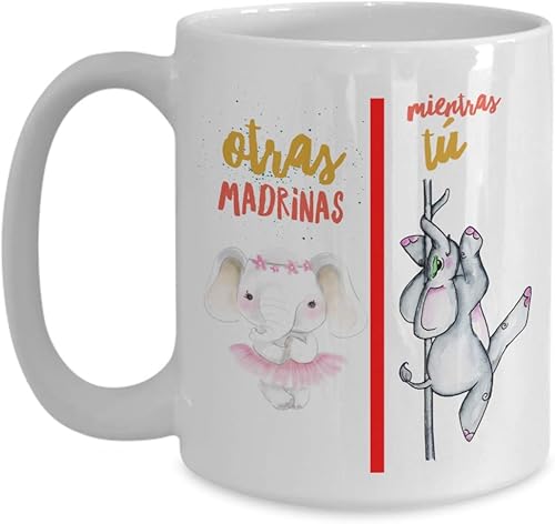 Miniatura 5 de Regalo para Madrina  Taza de Cafe para navidad  Perfecto regalo para graduados, profesionales y estudiantes de enfermeria  Vaso con afirmaciones po