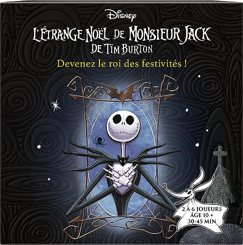 Asmodee - L'ETRANGE Noel DE Monsieur Jack de Tim Burton: Devenez Le Roi des Festivités - Jeu De Société Familial pour Enfants dès 10 Ans - 2 À 6 Joueurs - 30 à 45 Min - Version Française - Mixlore