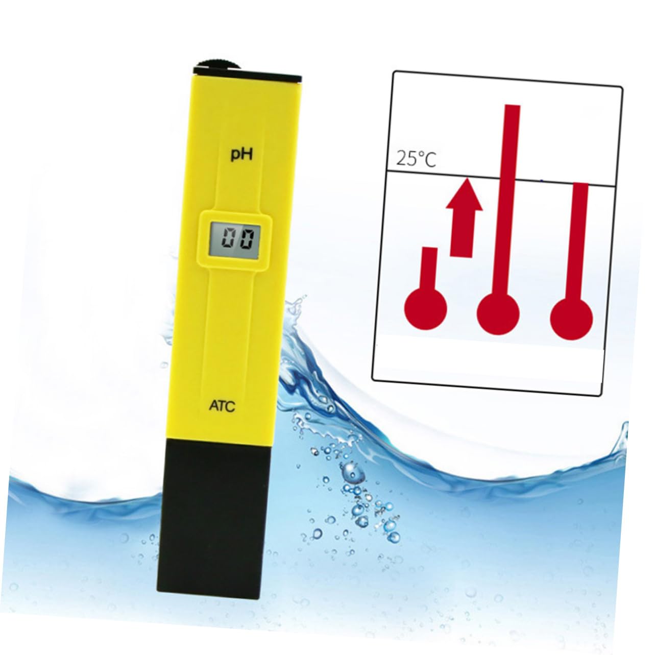 ULTECHNOVO 2 Pz penna misuratore di ph phmetro misuratore piaccametro meter tester tester di della piscina penna dell'acqua misurazione del di digitale Yellow