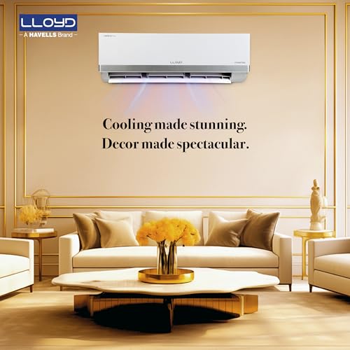 Image of Lloyd 1.5 Ton 3 Star Inverter Split AC (5 in 1 Convertible, Cools Even at 52C, Anti Corrosion Coating, Copper, Anti-Viral Filter, White with Silver Deco Strip, GLS18I3FOSBW)