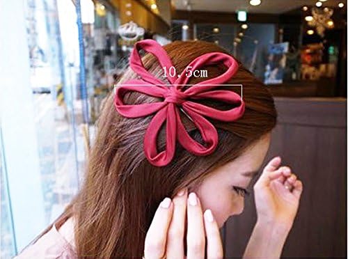 Amazon レディース ヘアアクセサリー 花 リボン バレッタ ヘアピン 髪飾り ヘッドドレス フラワー 髪留め レッド ピン コーム 通販