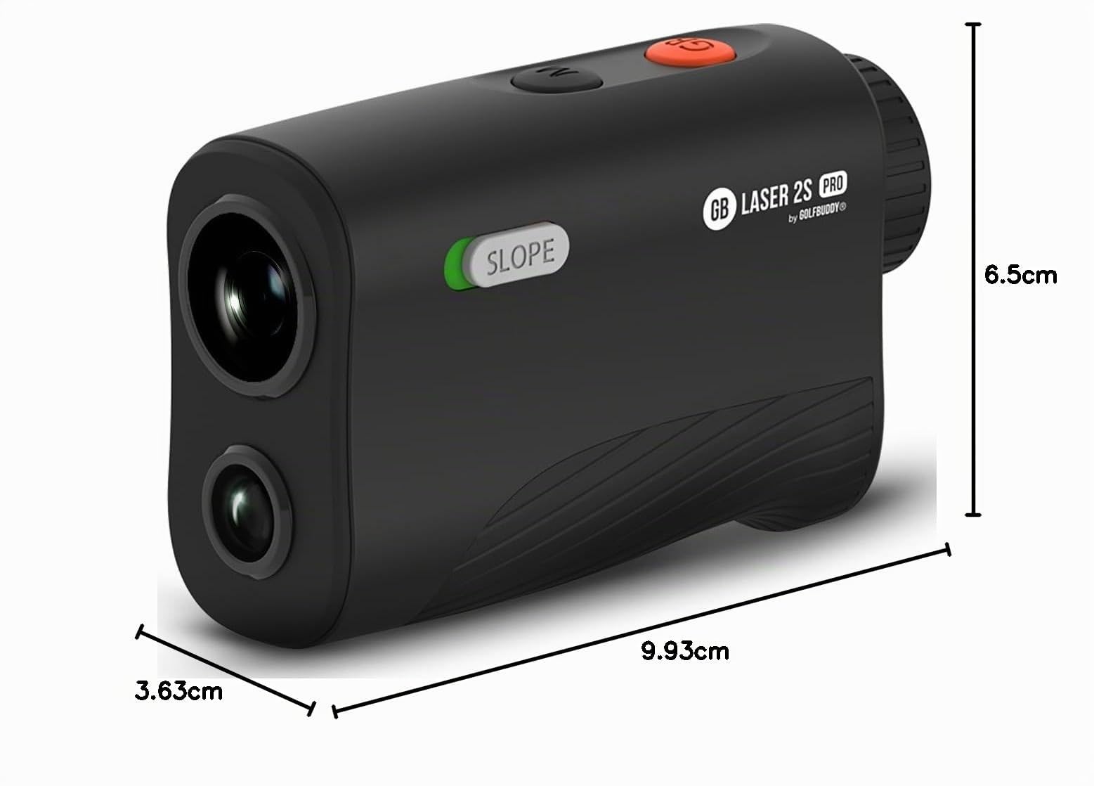 GolfBuddy GB Laser 2S Pro - Buscador de Rango de Golf con Pendiente, Rango de 2 a 1093 Yardas, buscador de Pines, vibración, Modo Buddy, escaneo y triangulación, buscador de Rango preciso para Mayor