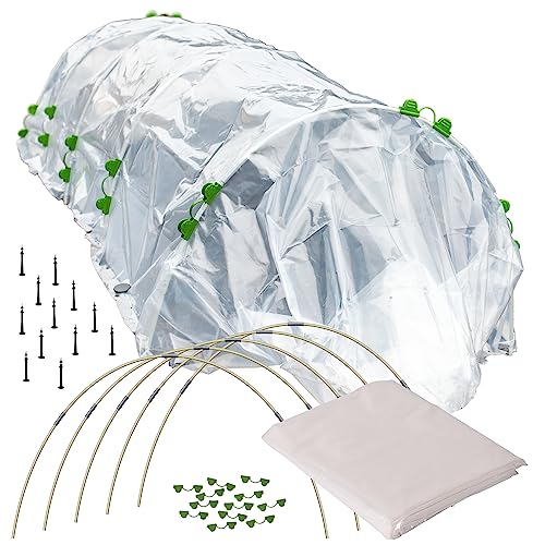 TTL Garden Folientunnel Set Flex L 20 mit PE Folie 6 x 2,5 m - 6...