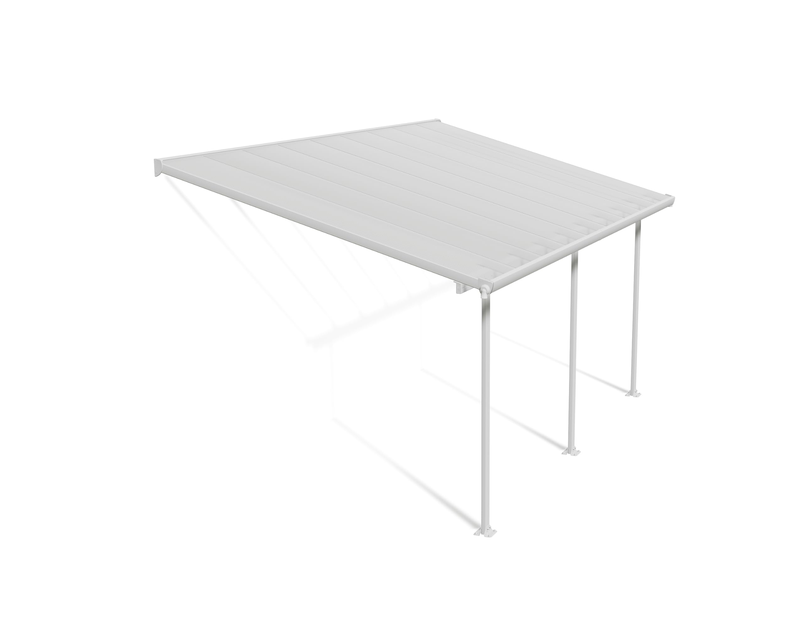 Palram-Canopia Feria Alu Terrassenüberdachung | Polycarbonat 3X5.46 m, Weiß