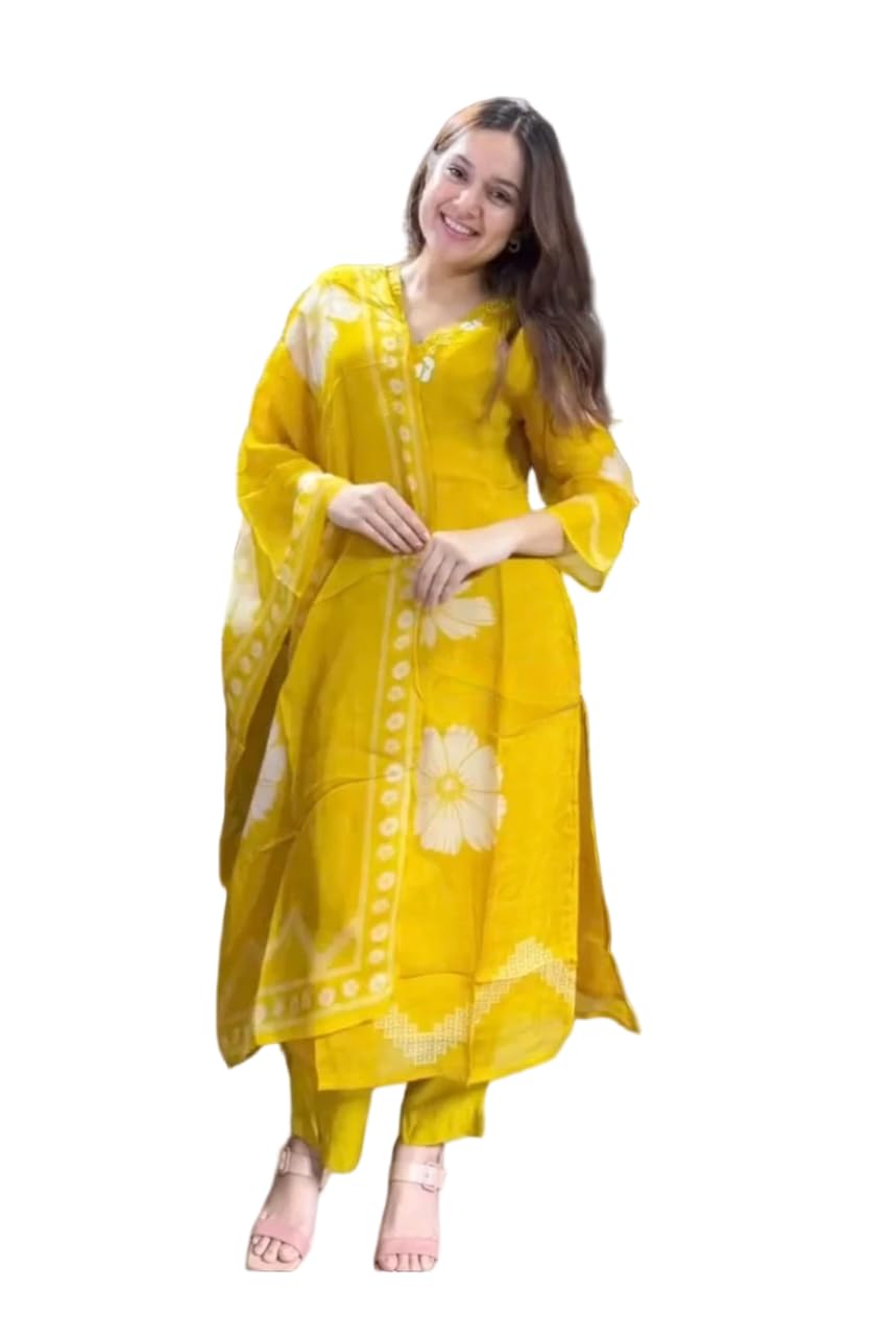 Jatsy Women Pure Cotton Kurti Pant Dupatta Set | Salwar Suit Set For Girls And Women's-picture-45