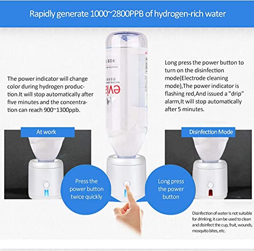 Bouteille d’eau riche en hydrogène portable ioniseur SPE