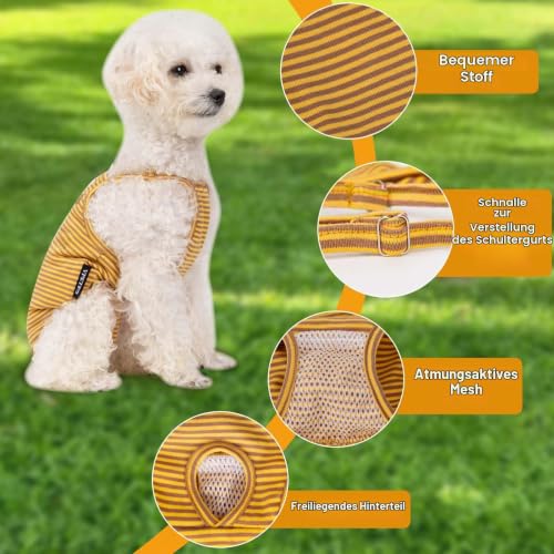 Hundewindeln Wiederverwendbar für Hündinnen – Waschbare Damenbinden Höschen – Anti-Rüden Schutzhose & Sicherheitshöschen für Hündinnen – Verstellbare Öko-Windelhose (L)