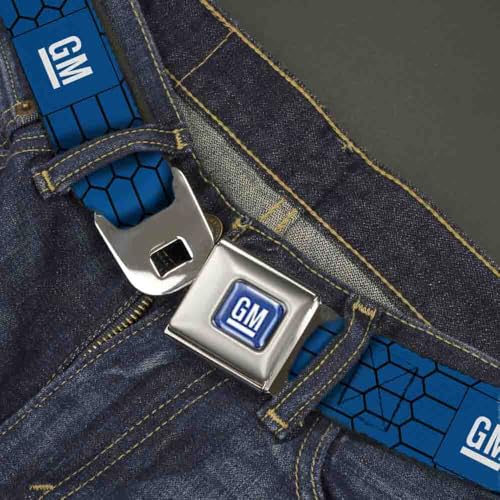 GM General Motors Seatbelt Buckle Belt, GM Bug Logo Honeycomb Grill, Adjustable2
