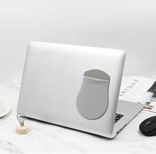 Miniatura 4 de Paquete de 3 bolsas universales para mouse adhesivas, soporte delgado para mouse mágico, con adhesivo reutilizable, sin residuos de pegamento,