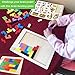 Ronnorr 2 Pack Wooden Puzzle Blocks Geometric Tangram Brain Teasers Jigsaw + Wooden Russian Blocks Puzzle, 3D Logic Intelligence Brain Teasers Toy Game Montessori STEM Educational Gift for Children