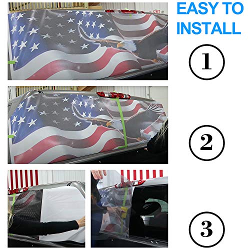 Oasisdream Wolf Eyes Rear Window Decals For Trucks Suvs Universal Size 65"X22" High-Definition Print Truck Window Decals #TOP5