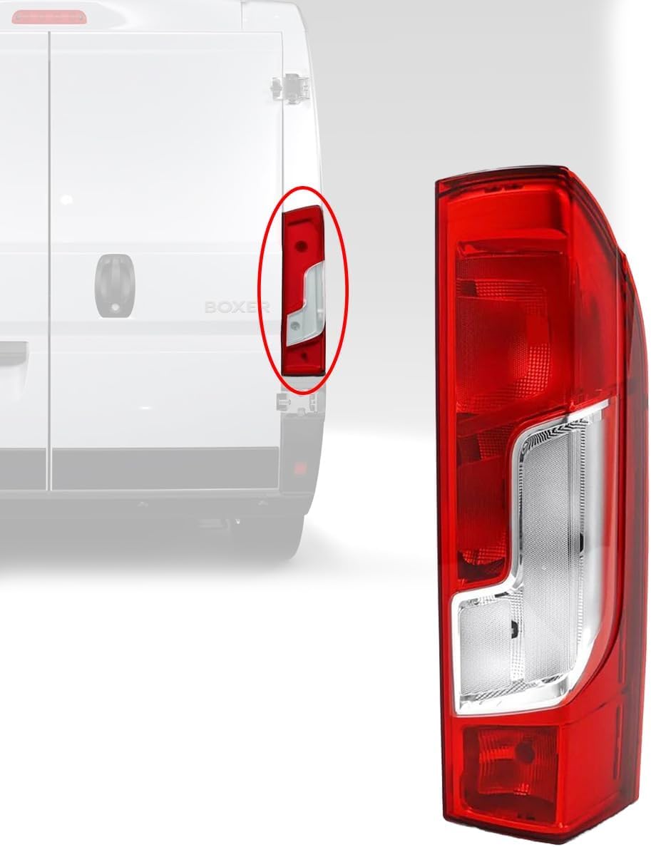 Fanale Faro Posteriore Fanalino Stop Destro Sinistro o Coppia per Boxer, Ducato, Jumper dal 2014 in poi e Movano dal 2022 in poi Senza Portalampada (Posteriore sinistro)