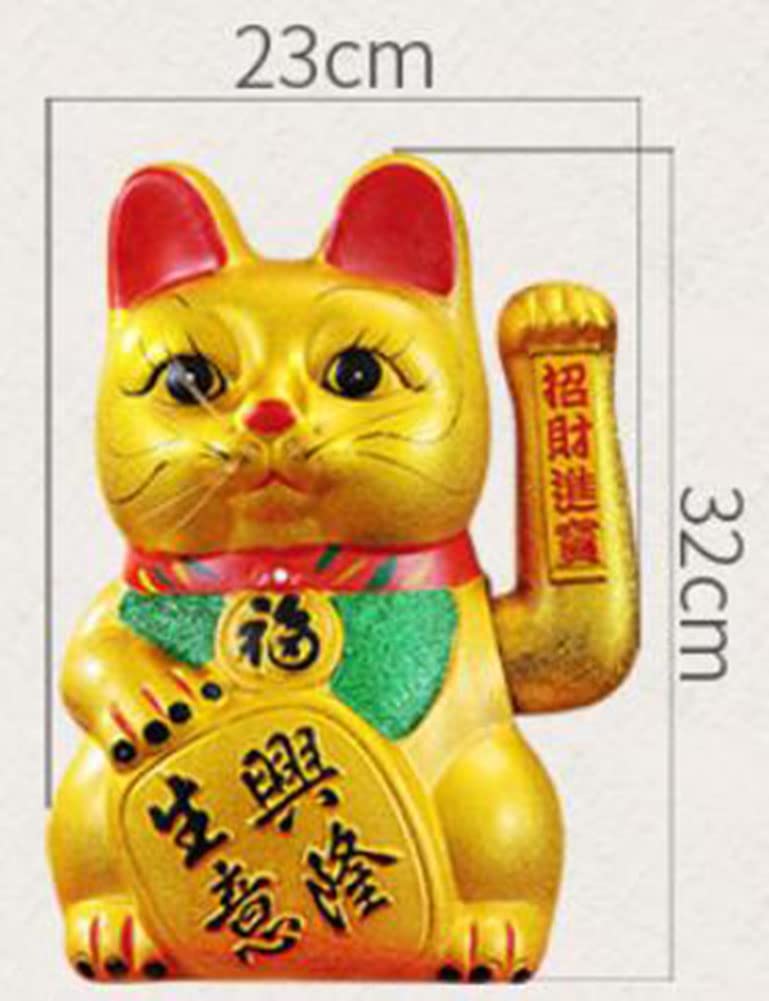 13 "Lucky Waving Cat,Giapponese Porcellana Lucky Cat,Nuovo Store Arredamento per la casa Openingornamenti Agitazione Mani Ceramica Elettrico Lucky Cat 014