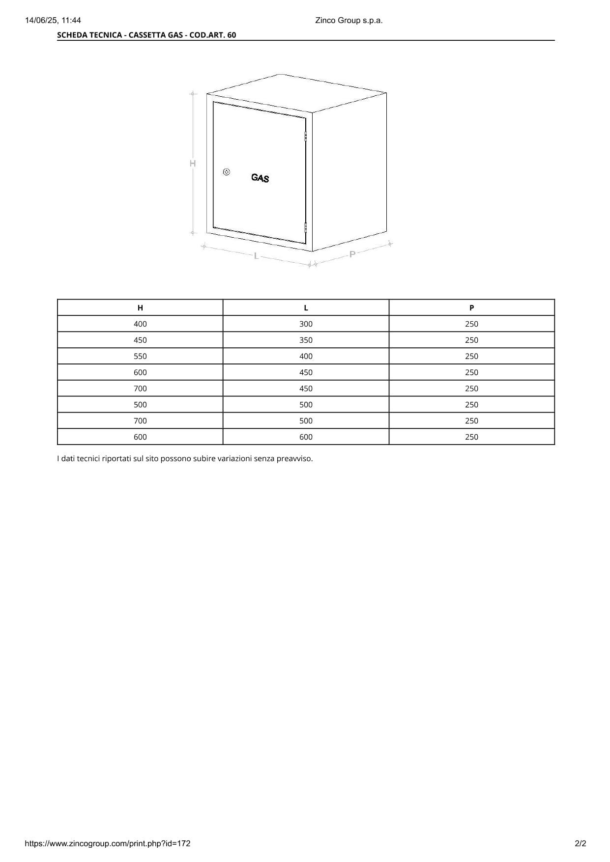 AFLEX Cassetta Contatore Con Sportello Scritta Gas In Acciaio Inox Cassetta Copri Contatore Spessore 0.6 Mm H55 X L40 X P25 Cm - Apertura Utile Sportello Hu51 X Lu46 Cm Aperta Posteriormente