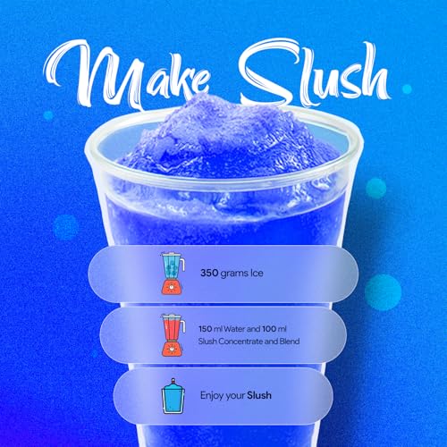 Blue Ice-Slushkonzentrat 500 ml, Mischungsverhältnis 1:5 | Slush-Eis | Crush-Eis | Wassereis | ohne künstliche Farbstoffe | für Slushie-Maker