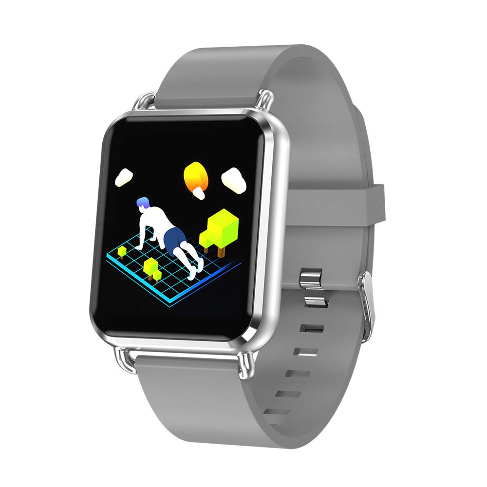 Bluetooth 4.0 Waterproof Fitness Tracker con monitoraggio della frequenza cardiaca in Tempo Reale, Pressione sanguigna, Ossigeno nel Sangue, Sonno, Monitor pedometro, Android, iOS Bianco