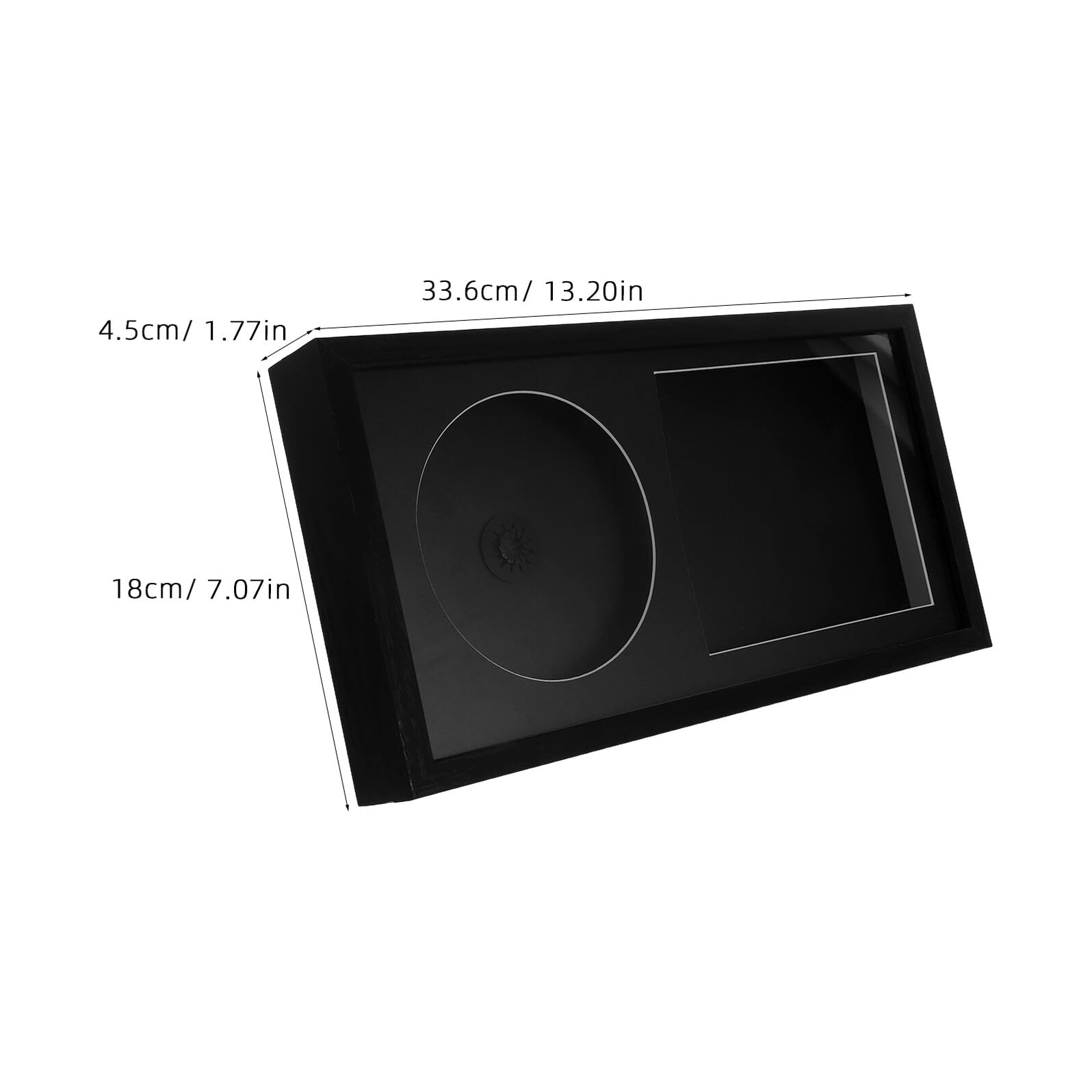 Sosoport Estante de Pared para CD 2 Unidades, Marco Acrílico Negro 17.5×33.6 Cm, Exhibidor Compacto para Discos y Carátulas, Decoración Musical Moderna para Hogar, Almacenamiento Vertical