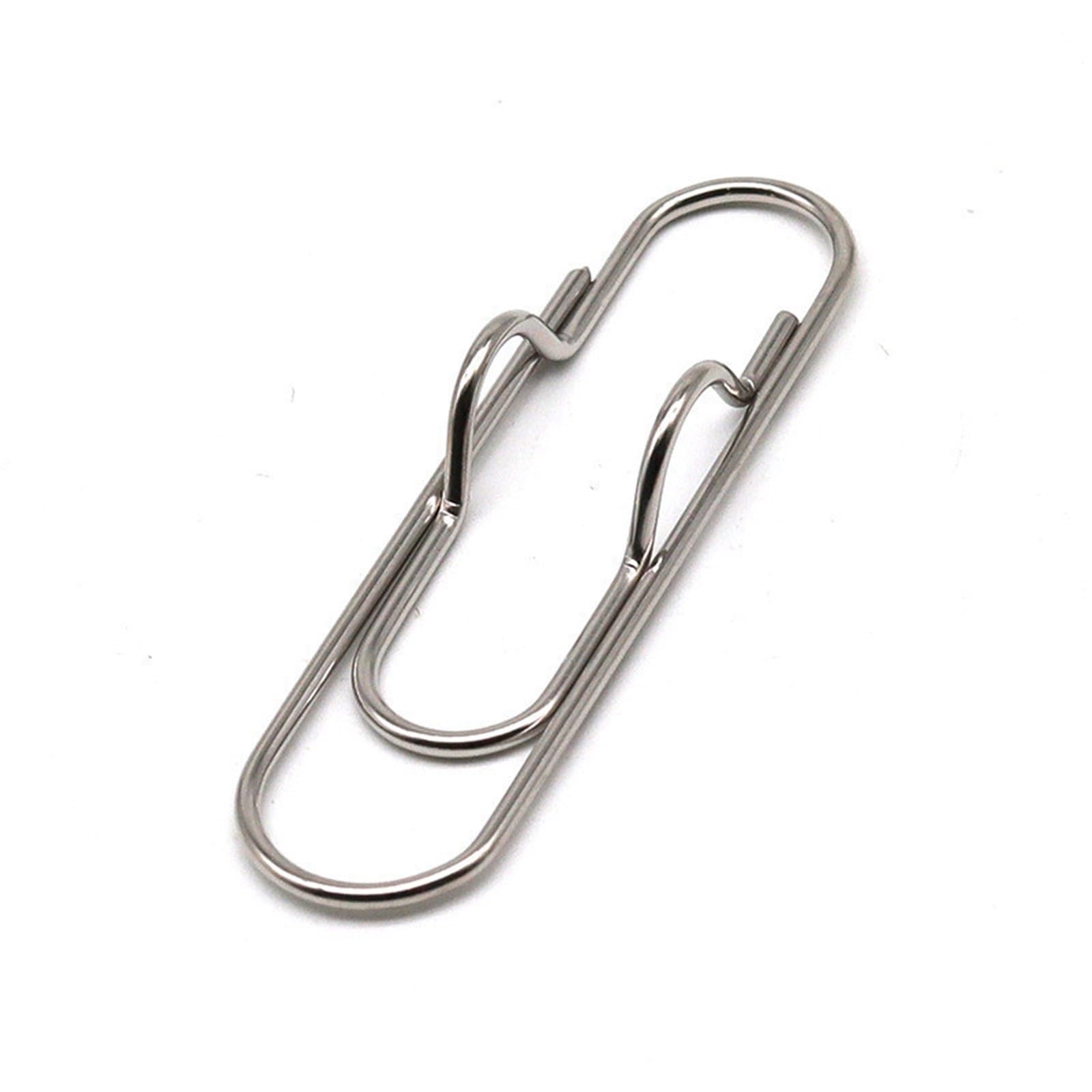 WonJoxel Pen Clip 50PCS Metal Paper Clips With Pen Holder Binder Multi-functional School Office Learning Supplies Stationery Paperclips for Notebook Journal and Planner Vintage Brass Eff(Silver)