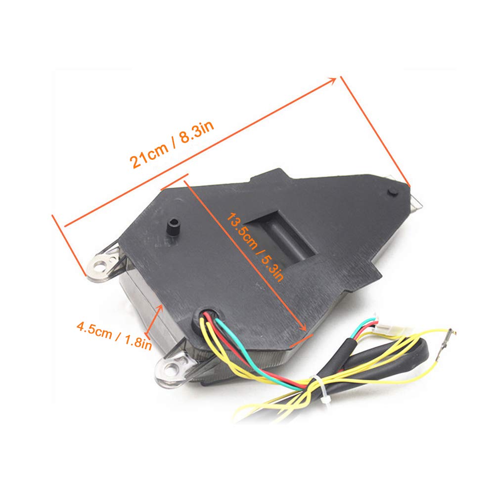 KIMISS Fanale Posteriore a LED Fanale Posteriore a LED per Moto con Indicatori di Direzione Lente Fumosa Adatta per YZF R6 dal 2006 al 2016