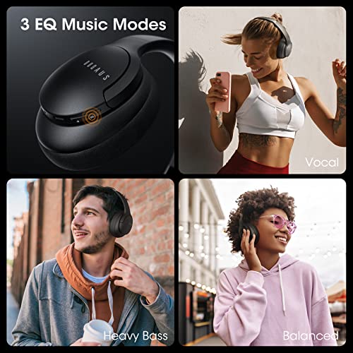 DOQAUS Casque Bluetooth sans Fil – Bluetooth 5.3 Casque sans Fil – 3 Modes EQ – 52H Durée Lecture – Style Around Ear… - Les Beatles, Paul McCartney, John Lennon, RIngo Starr, George Harrison DOQAUS Casque Bluetooth sans Fil - Bluetooth 5.3 Casque sans Fil - 3 Modes EQ - 52H Durée Lecture - Style Around Ear… – Image 4