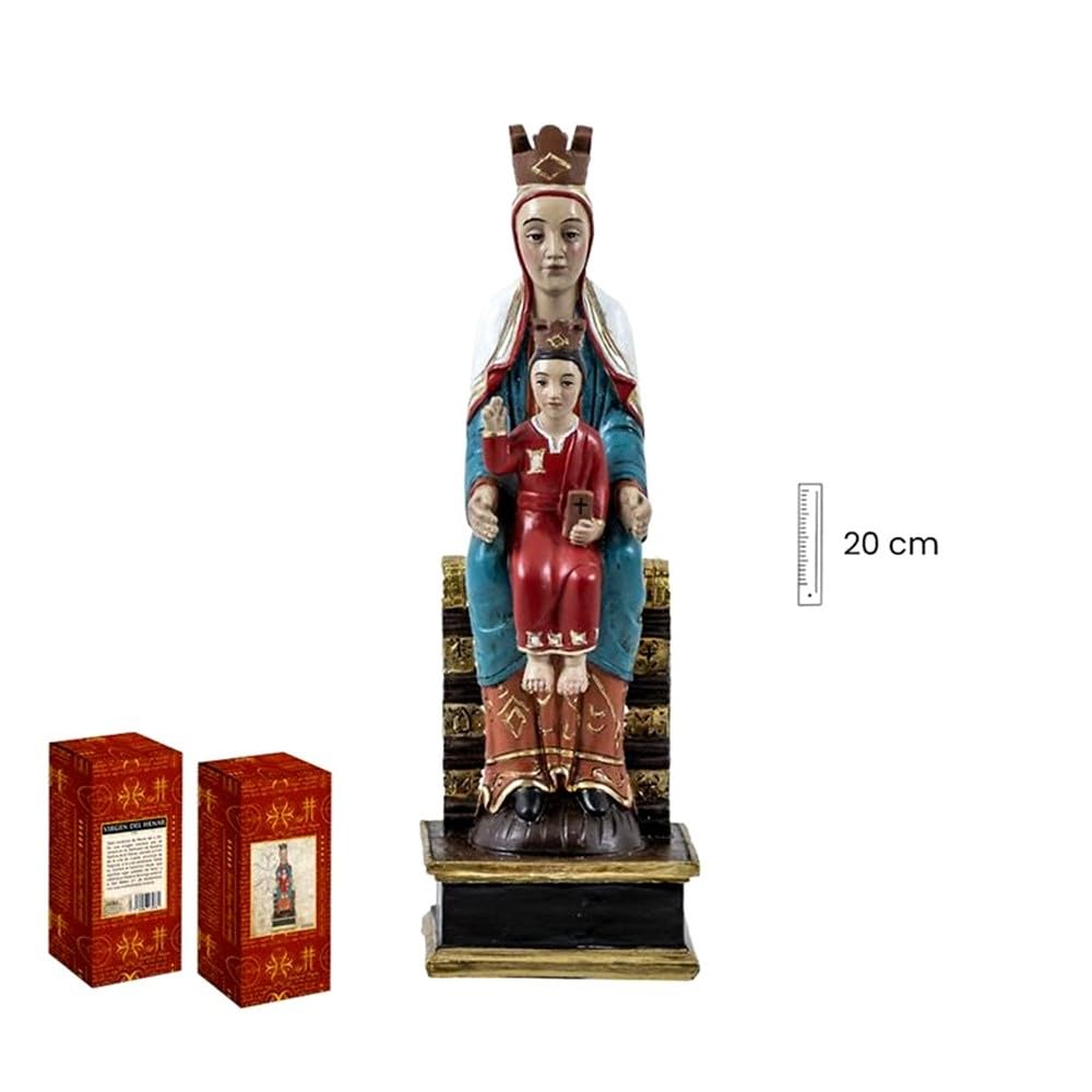 Virgen Románica figura religiosa de 20 cm. imagen acabada en resina