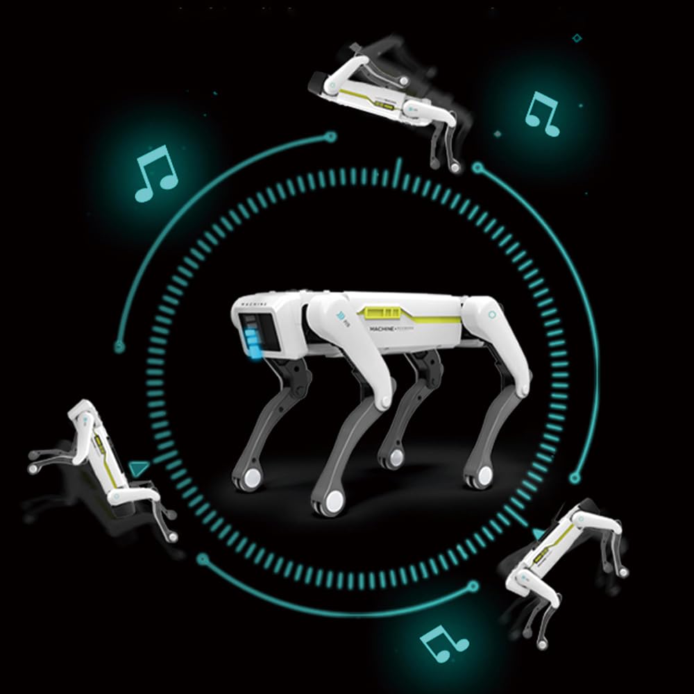 Robot de control remoto para perros de 3 a 12 años, música e interactuación, danza, robot programable, perro robot RC inteligente, compatible con control por aplicación, regalo para niñas